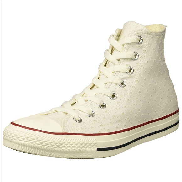 Ivory Perforated All Stars HighTop Classic Sneaker - Picture 4 of 6